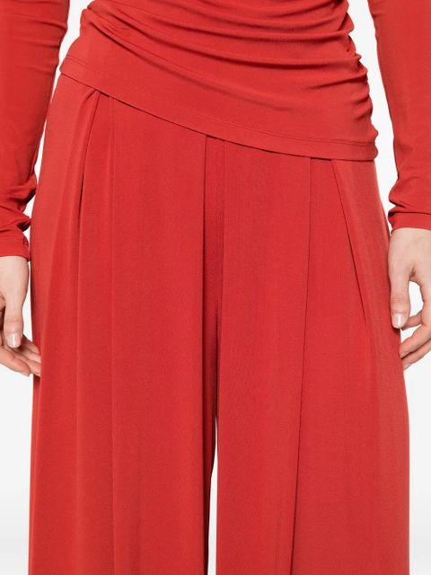 Max Mara pleated palazzo pants - Red