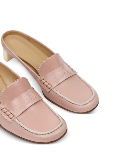 MM6 Maison Margiela Penny-strap leather mules - Pink