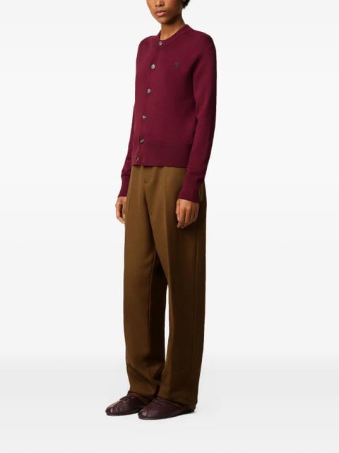 AMI Paris Ami De Coeur wool cardigan - Red