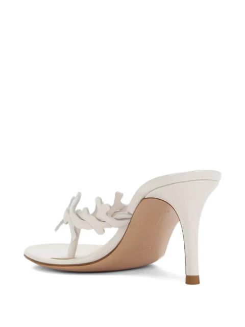 Gianvito Rossi leaf stiletto mules - White