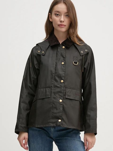 Barbour kurtka damska kolor brązowy przejściowa LWX1081