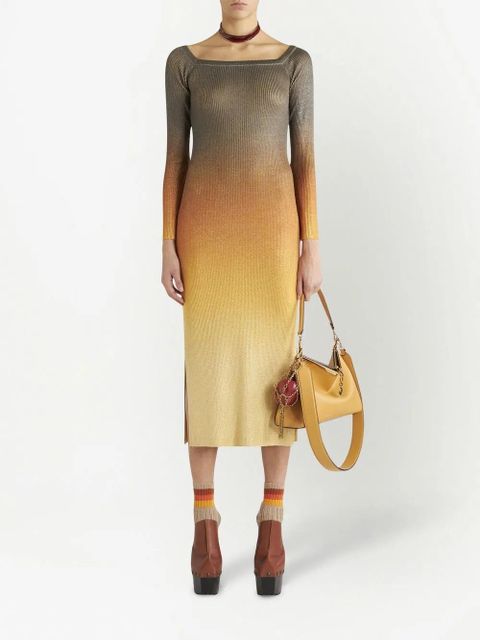 ETRO gradient-effect ribbed-knit dress - Yellow - zdjęcie produktu nr 2