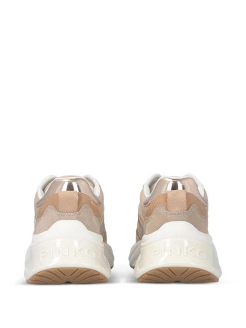 PINKO logo-detail lace-up sneakers - Neutrals