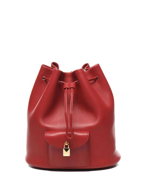 Loro Piana drawstring calfskin backpack - Red - zdjęcie produktu nr 1