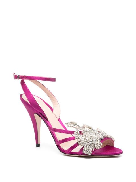 Valentino Garavani 80mm rhinestone-embellished sandals - Purple