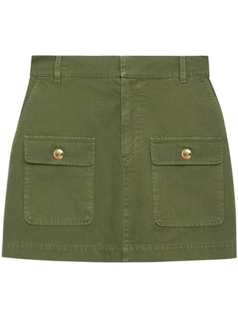 ANINE BING Aliza cotton miniskirt - Green - zdjęcie produktu nr 1