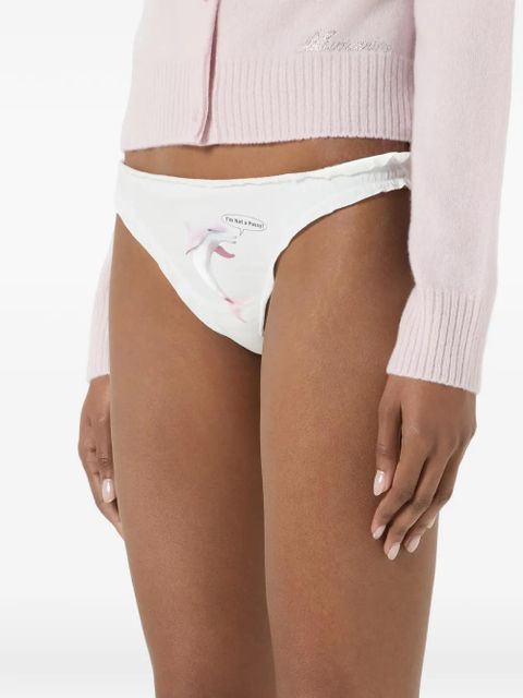 Blumarine dolphin-print briefs - White
