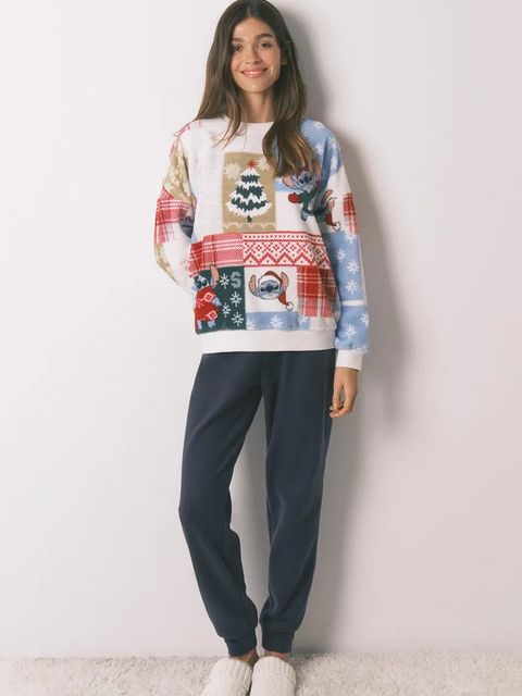 women'secret komplet piżamowy LILO & STITCH damska kolor beżowy 3132237 - zdjęcie produktu nr 1