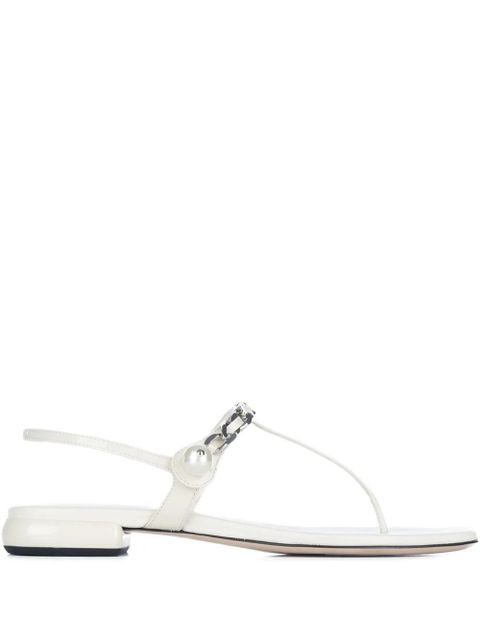 Miu Miu chain link-detail sandals - White - zdjęcie produktu nr 1
