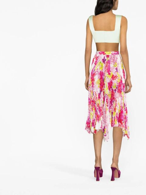 Versace floral-print pleated skirt - White - zdjęcie produktu nr 2