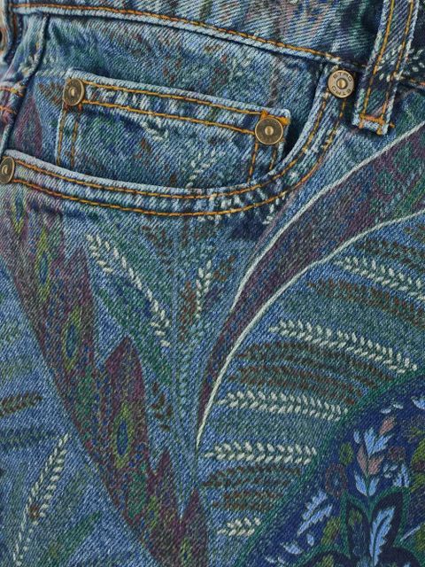 ETRO paisley-print jeans - Blue