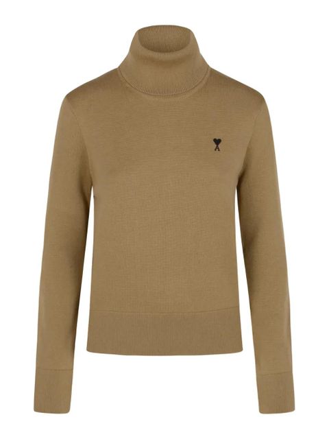 AMIRI embroidered turtleneck sweater - Brown