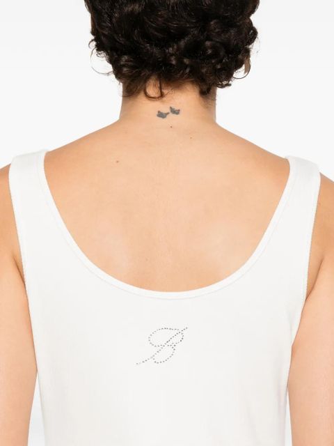 Blumarine heart-appliqué mini dress - White