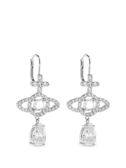 Vivienne Westwood Olympia embellished drop earrings - Silver - zdjęcie produktu nr 1