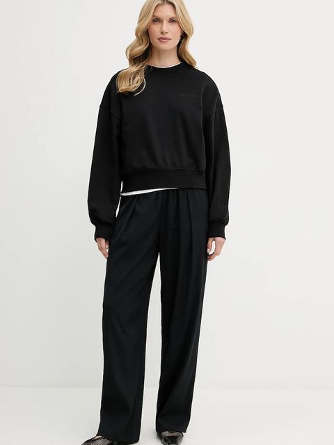 Calvin Klein bluza bawełniana damska kolor czarny z aplikacją LV044C209G - zdjęcie produktu nr 2