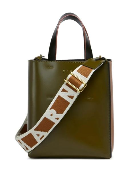 Marni colour-block leather tote bag - Green - zdjęcie produktu nr 1