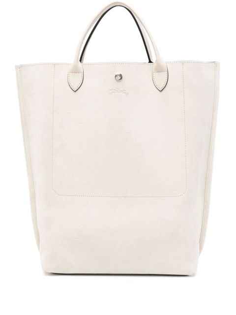 Longchamp medium Cabas suede tote bag - Neutrals