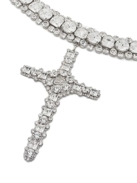 Blumarine cross choker - Silver