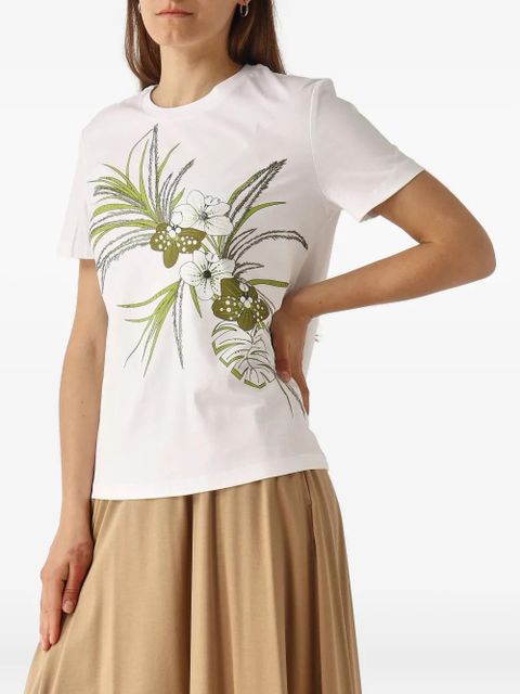 Max Mara floral-print T-shirt - White