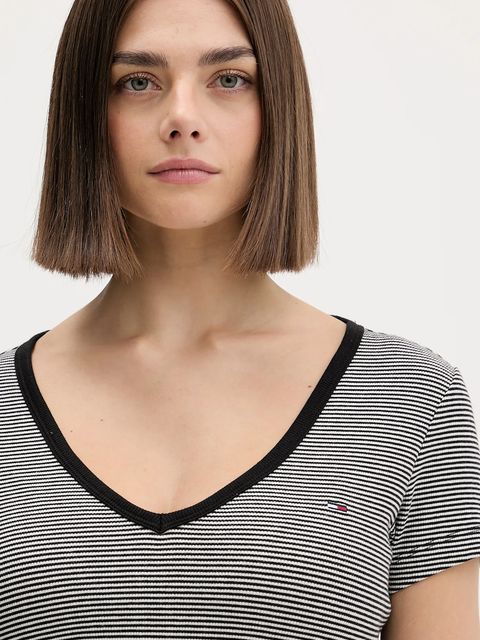 Tommy Jeans t-shirt damski kolor czarny DW0DW17385