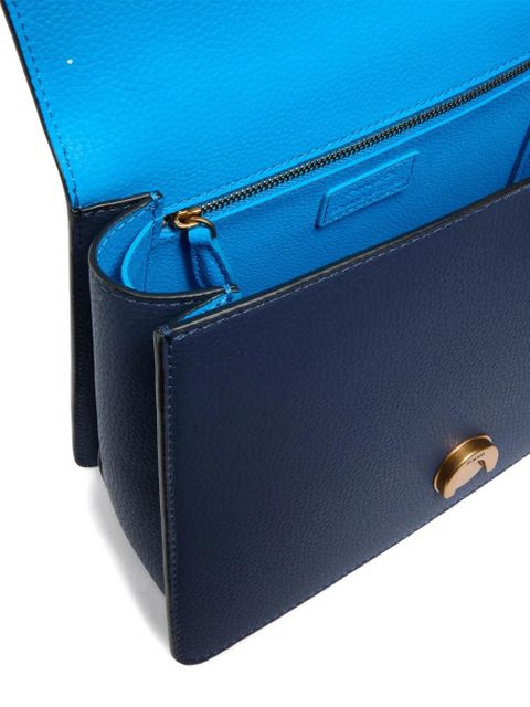 PINKO Love-Birds leather tote bag - Blue