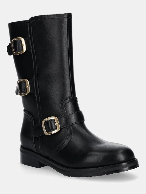 Twinset kozaki damskie kolor czarny na platformie 252TCP160 - zdjęcie produktu nr 1