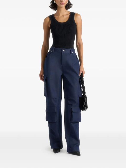 Manière De Voir Emilie high-waisted blue cargo pants - zdjęcie produktu nr 2