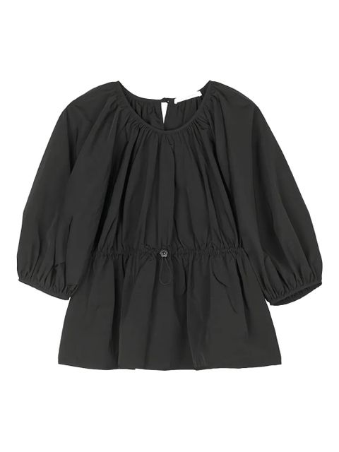 Cecilie Bahnsen Berta gathered top - Black - zdjęcie produktu nr 1