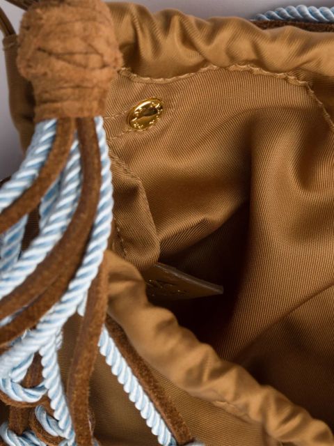 Prada small macramé tote bag - Brown