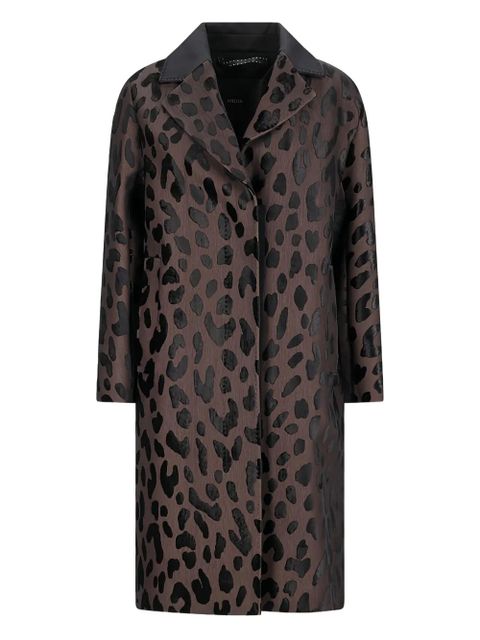 Max Mara animal-print long-sleeves coat - Brown - zdjęcie produktu nr 1