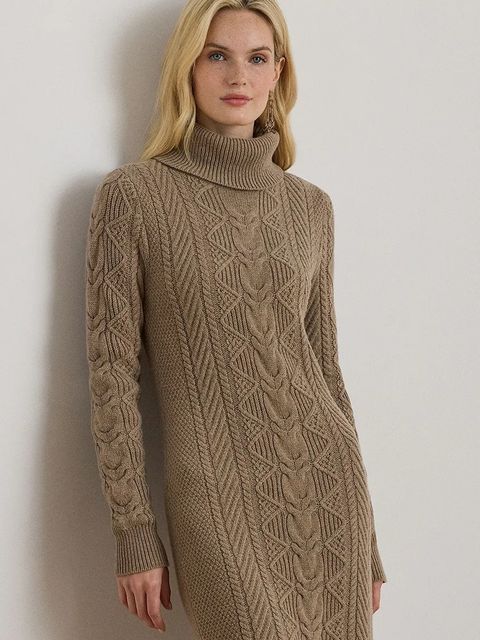 Lauren Ralph Lauren sukienka z dodatkiem wełny