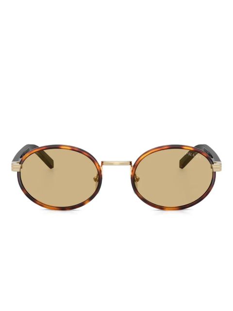 Prada Eyewear oval-frame sunglasses - Brown - zdjęcie produktu nr 1