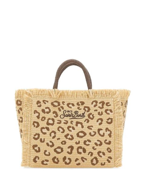 MC2 Saint Barth leopard-print fringed tote bag - Neutrals - zdjęcie produktu nr 2