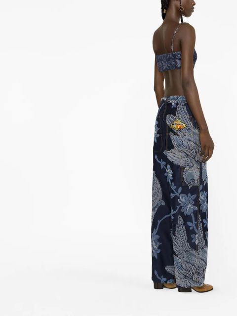 ETRO patterned-jacquard bralette - Blue