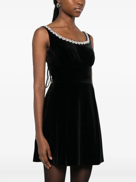 Self-Portrait chain-embellished dress - Black