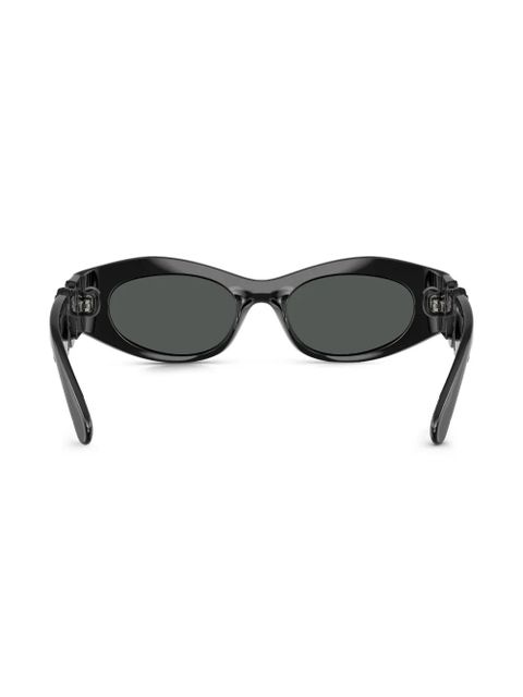 Versace Eyewear engraved-Medusa plaque sunglasses - Black