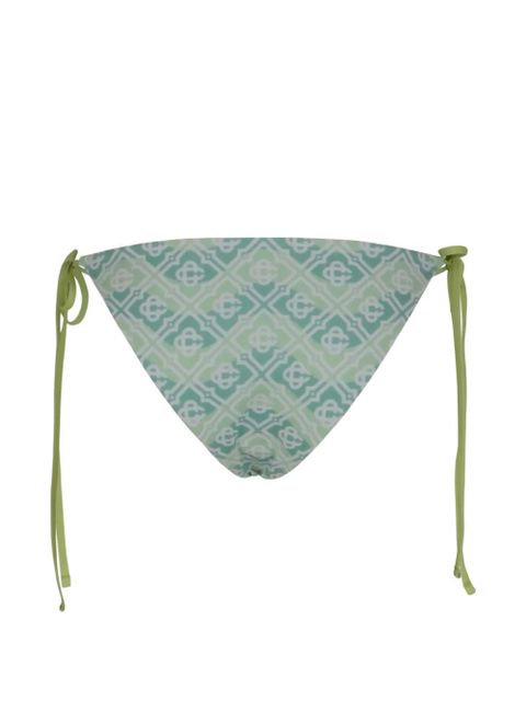 Casablanca monogram tie side bottoms - Green - zdjęcie produktu nr 1