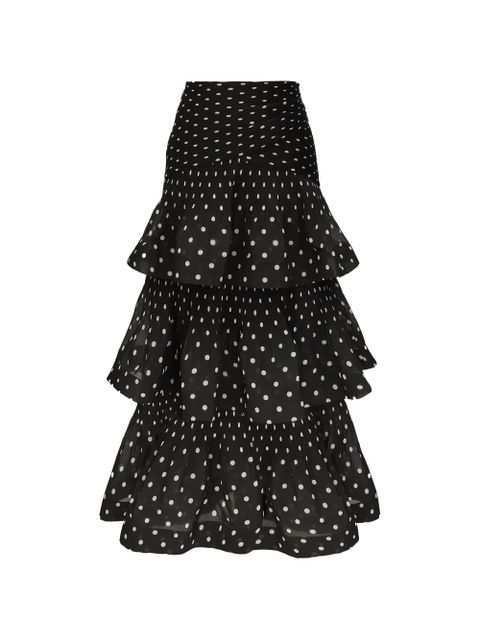 ZIMMERMANN pleated tiered skirt - Black - zdjęcie produktu nr 1