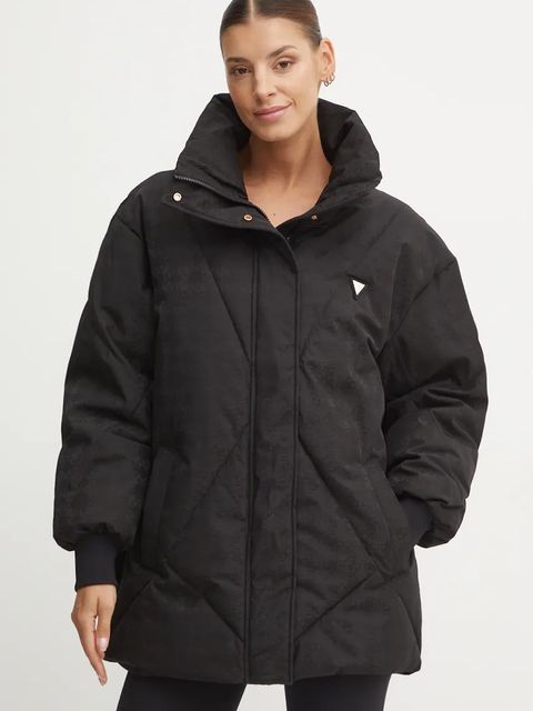 Guess kurtka damska kolor czarny zimowa V4BL01 WGLW2