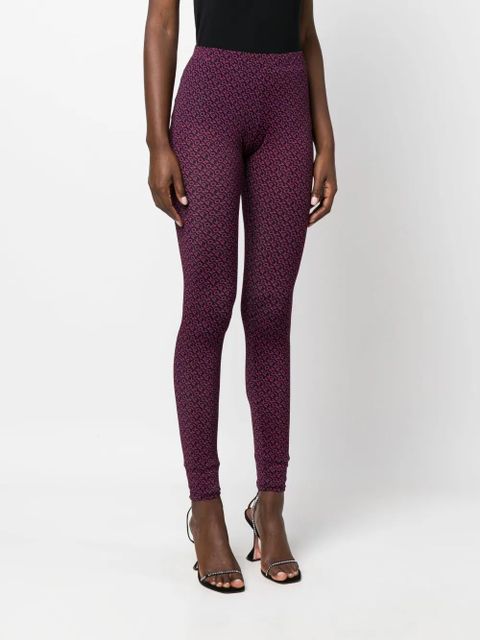 PINKO logo-print pattern leggings - Black - zdjęcie produktu nr 2