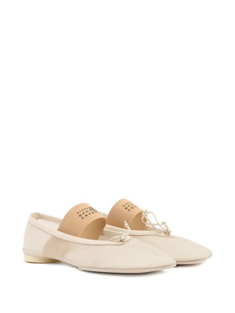 MM6 Maison Margiela mesh ballerina shoes - Neutrals