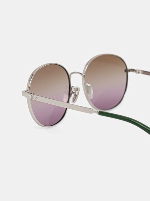 Chloé okulary przeciwsłoneczne damskie kolor srebrny CH0325S - zdjęcie produktu nr 2