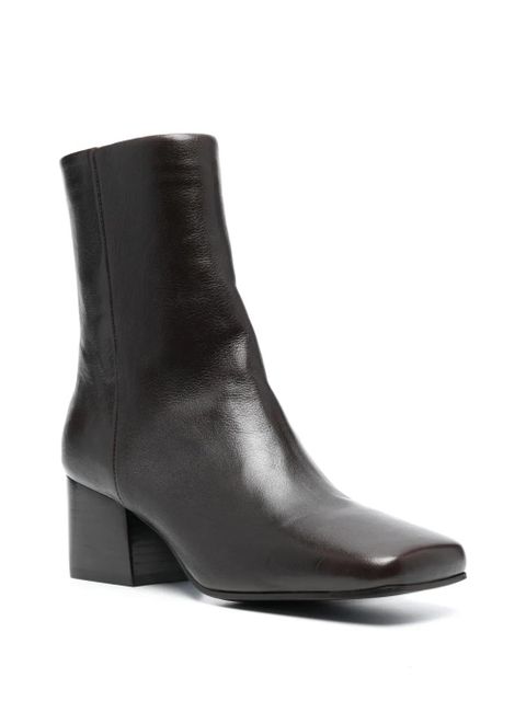 LEMAIRE 60mm leather ankle boots - Brown