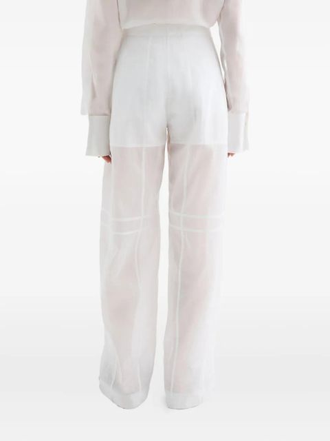 Jil Sander cotton trousers - White