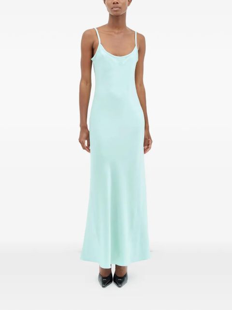 Miu Miu logo-motif maxi dress - Blue - zdjęcie produktu nr 1