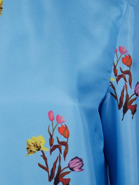 Marni floral-print silk top - Blue - zdjęcie produktu nr 2