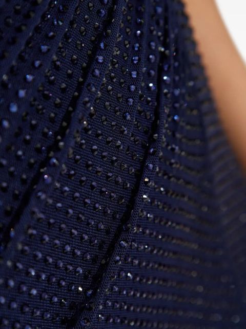 Self-Portrait embellished draped dress - Blue