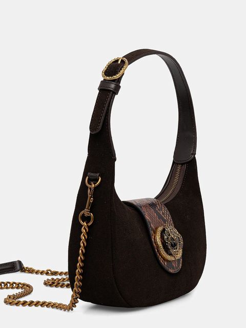 Kurt Geiger London torebka zamszowa CHELSEA kolor brązowy 3601139219