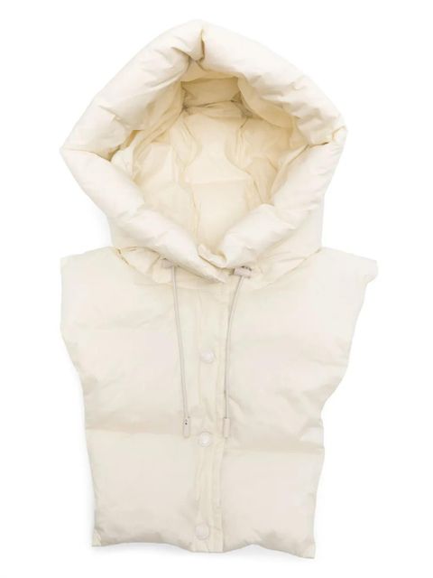 Yves Salomon padded hooded bib - Neutrals - zdjęcie produktu nr 1
