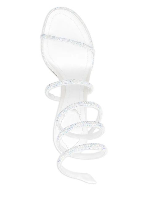 René Caovilla Cleo spiral-embellished sandals - Neutrals
